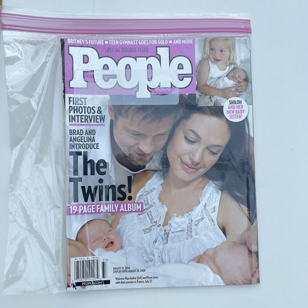People Magazine Angelina Jolie and Brad Pitt The Twins! August 18 2008